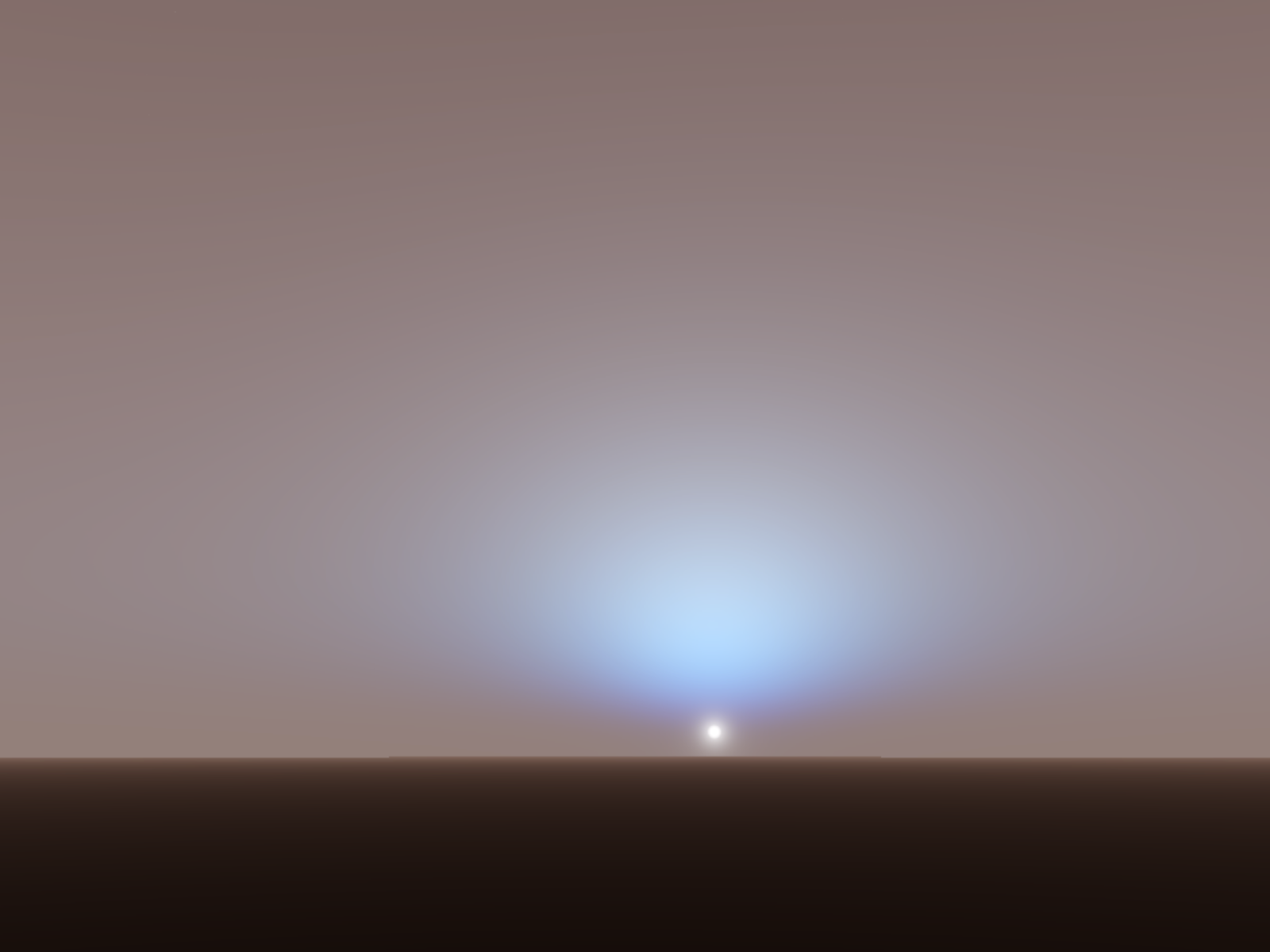 Рассвет на Марсе из Dagor Engine 6.0 (параметры атмосферы Марса взяты из Atmosphere of Mars)