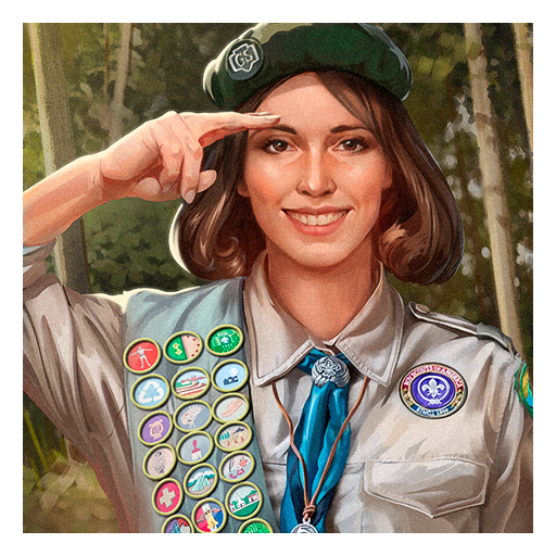 Icono de perfil de chica scout